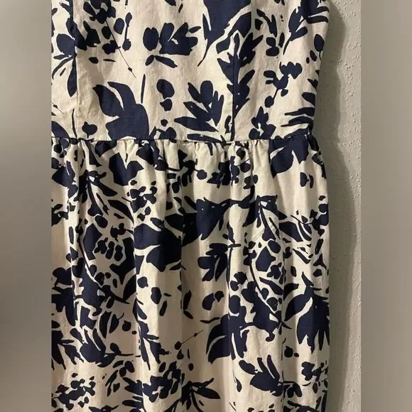 Magaschoni Women’s Floral Linen Blend Short Dress Size 8 - Picture 3 of 7